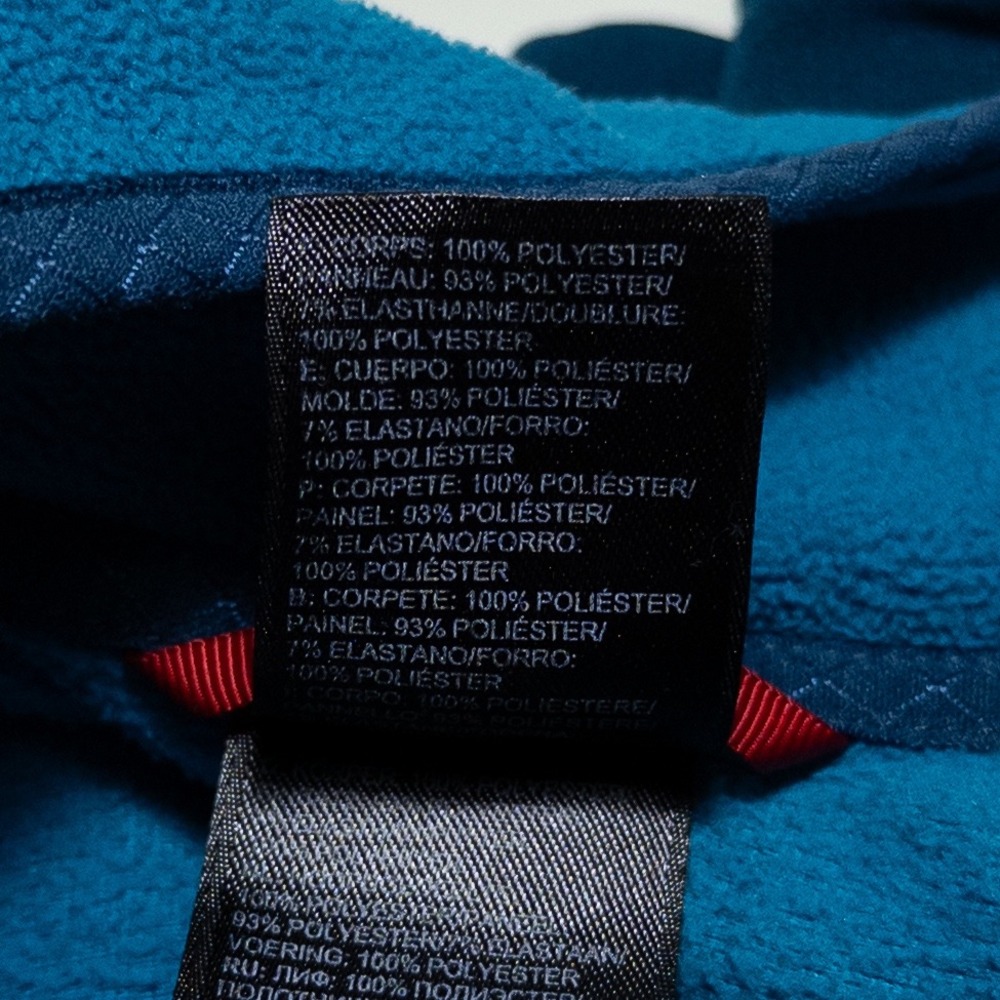 The North Face Fleece Jacket Womens Large Blue Full Zip Mock Neck Lightweight - Picture 8 of 9